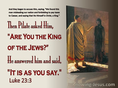 Luke 23:3 They Began To Accuse Him (red)